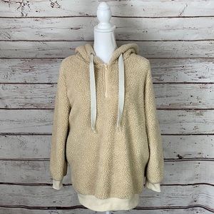 Women Long Sleeve with Plush Zipper Sweatshirt M